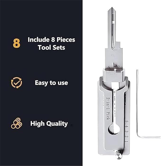 HOT SALE 60% OFF🔥Stainless Steel Master Key Locksmith Training Tool,⚒️ SS001 Pro Tool, Practical Cylinder Set