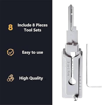HOT SALE 60% OFF🔥Stainless Steel Master Key Locksmith Training Tool,⚒️ SS001 Pro Tool, Practical Cylinder Set