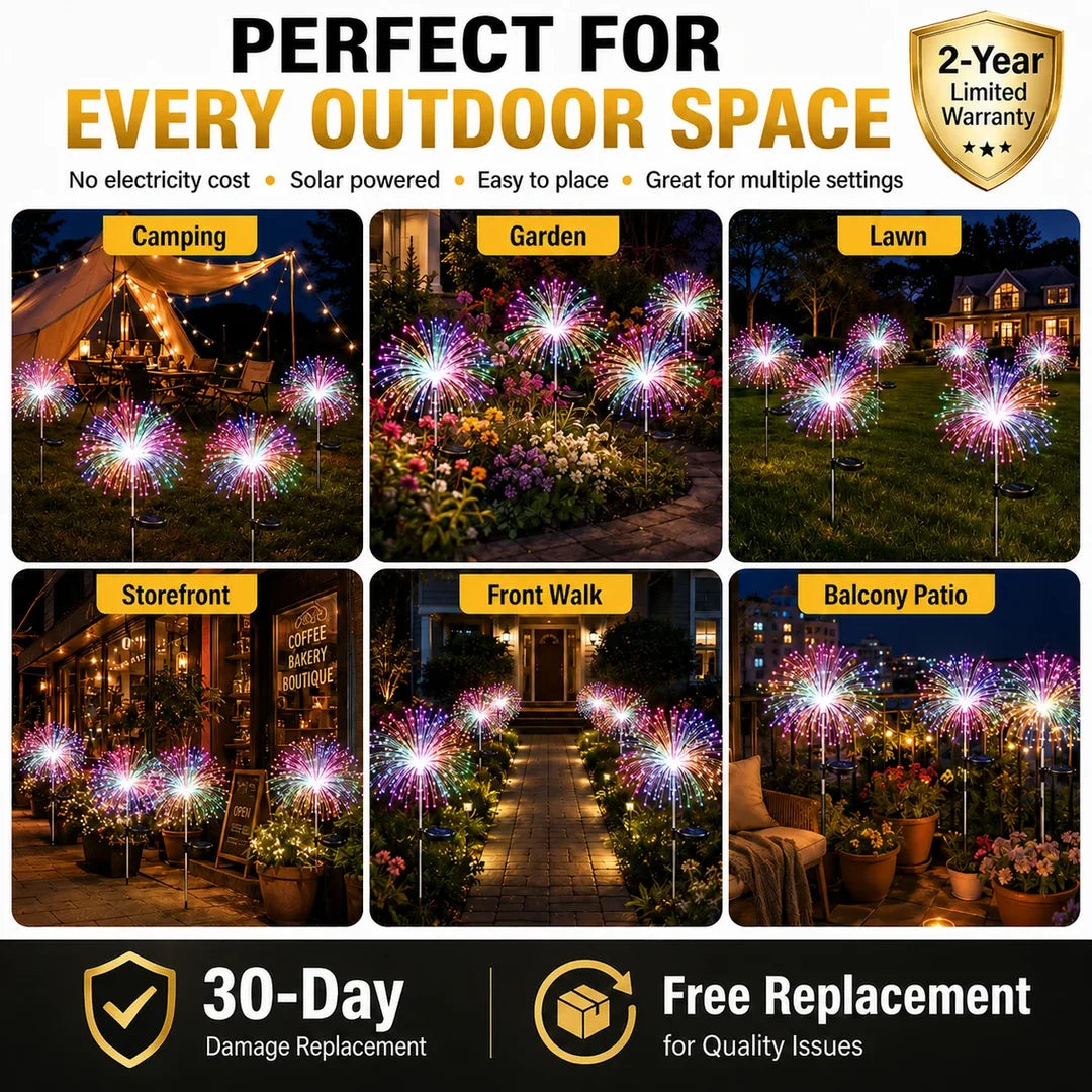 Topacme solar firework garden lights perfect for every outdoor space
