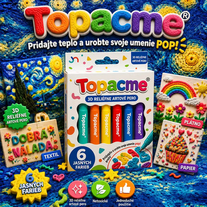 Topacme® 3D reliéfne umelecké pero – premeňte ploché kresby na hmatateľné 3D umenie🪄