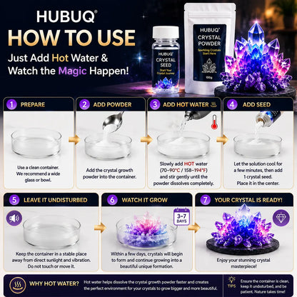 HUBUQ®🪄 Luxury Crystal Atelier – Premium Crystal Growth Powder🔮