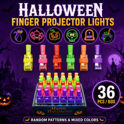 |⏰ Posledný deň! Zľava 70 %| 👻🎃 Halloweenske LED projektorové prstene na prst – Párty darčeky pre deti