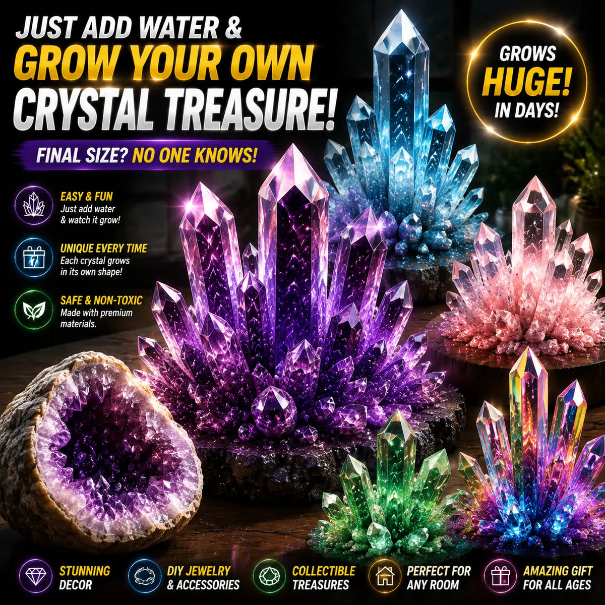 HUBUQ®🪄 Luxury Crystal Atelier – Premium Crystal Growth Powder🔮