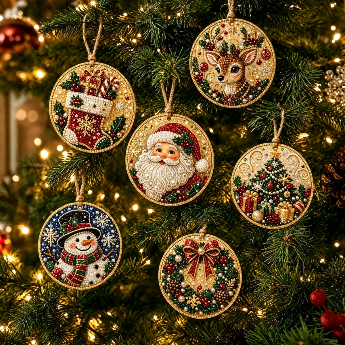 Wellstiep karácsonyi DIY gyémántfestő díszkészlet - 1