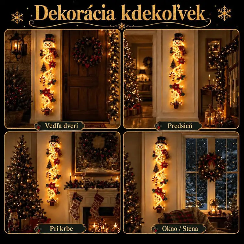 | ⏳ Posledný deň ZĽAVA 50 % – 🎄🎅 Svietiaca vianočná závesná dekorácia MerryCascade™ | 6 sviatočných svetelných motívov ✨