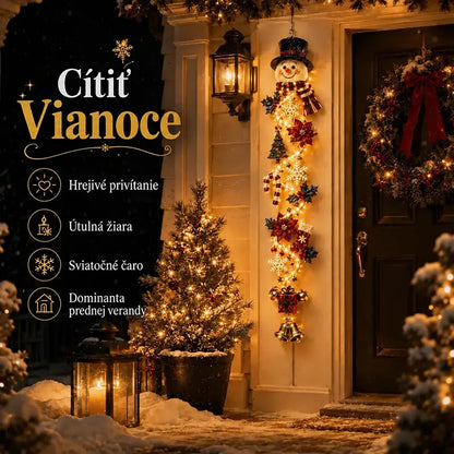 | ⏳ Posledný deň ZĽAVA 50 % – 🎄🎅 Svietiaca vianočná závesná dekorácia MerryCascade™ | 6 sviatočných svetelných motívov ✨