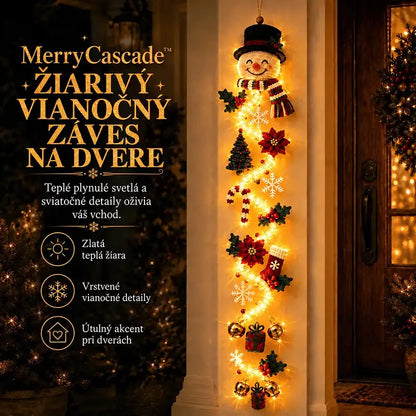 | ⏳ Posledný deň ZĽAVA 50 % – 🎄🎅 Svietiaca vianočná závesná dekorácia MerryCascade™ | 6 sviatočných svetelných motívov ✨