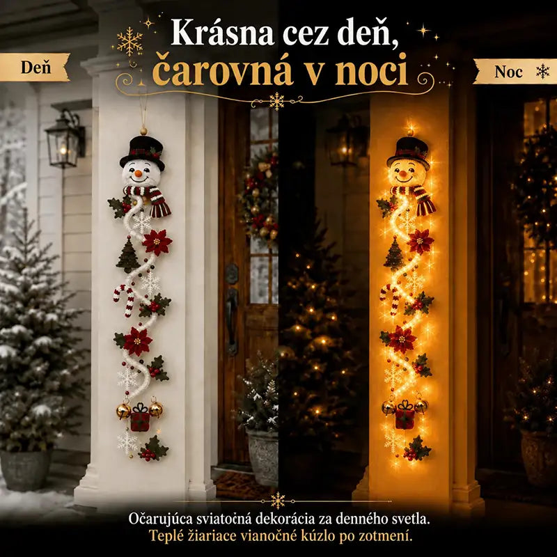 | ⏳ Posledný deň ZĽAVA 50 % – 🎄🎅 Svietiaca vianočná závesná dekorácia MerryCascade™ | 6 sviatočných svetelných motívov ✨