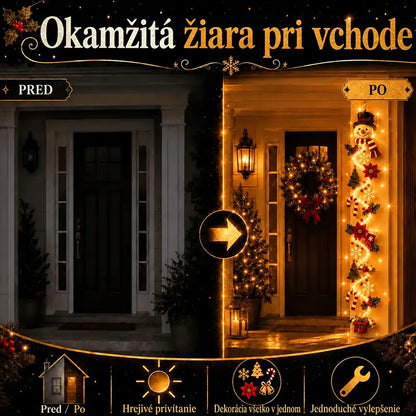 | ⏳ Posledný deň ZĽAVA 50 % – 🎄🎅 Svietiaca vianočná závesná dekorácia MerryCascade™ | 6 sviatočných svetelných motívov ✨
