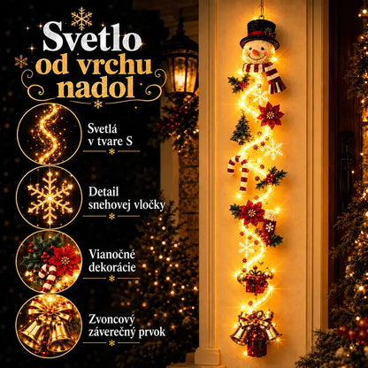 | ⏳ Posledný deň ZĽAVA 50 % – 🎄🎅 Svietiaca vianočná závesná dekorácia MerryCascade™ | 6 sviatočných svetelných motívov ✨