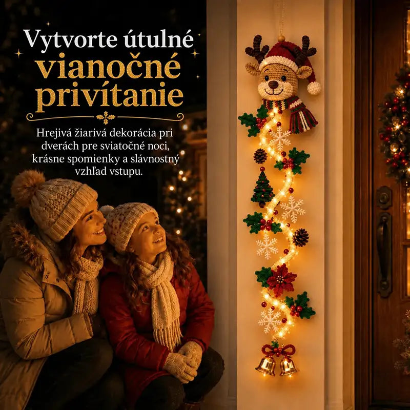 | ⏳ Posledný deň ZĽAVA 50 % – 🎄🎅 Svietiaca vianočná závesná dekorácia MerryCascade™ | 6 sviatočných svetelných motívov ✨
