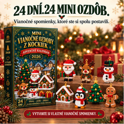 Adventný kalendár s 24 mini vianočnými ozdobami zo stavebníc🌲🔥