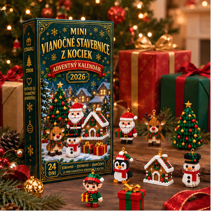 Adventný kalendár s 24 mini vianočnými ozdobami zo stavebníc🌲🔥