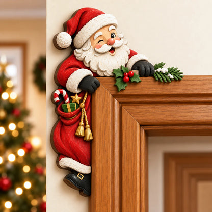 Vianočná rohová dekorácia na zárubňu🎄🎅