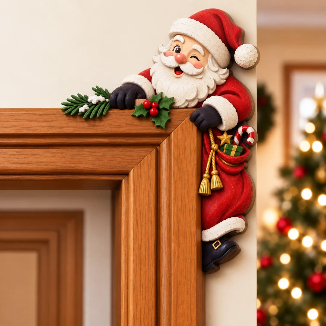 Vianočná rohová dekorácia na zárubňu🎄🎅