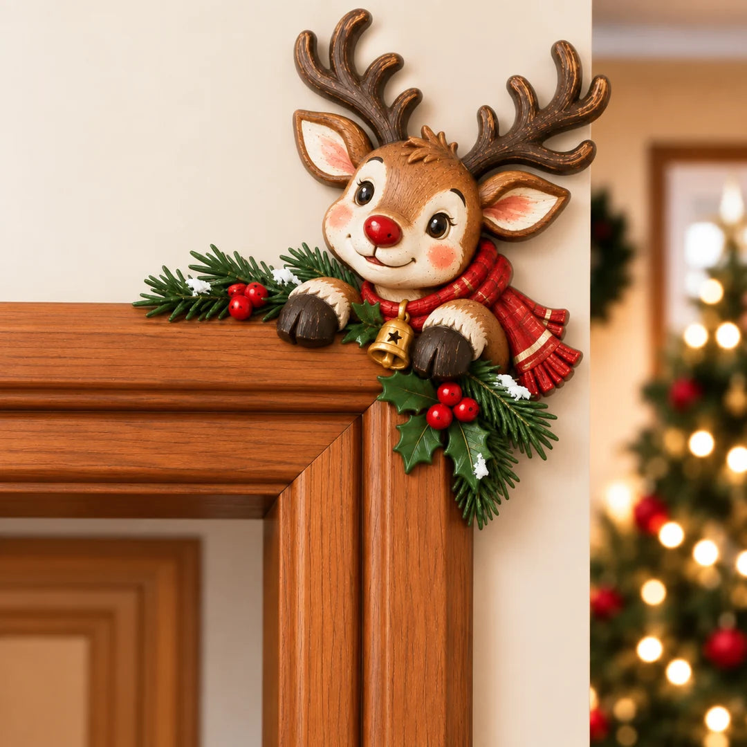 Vianočná rohová dekorácia na zárubňu🎄🎅