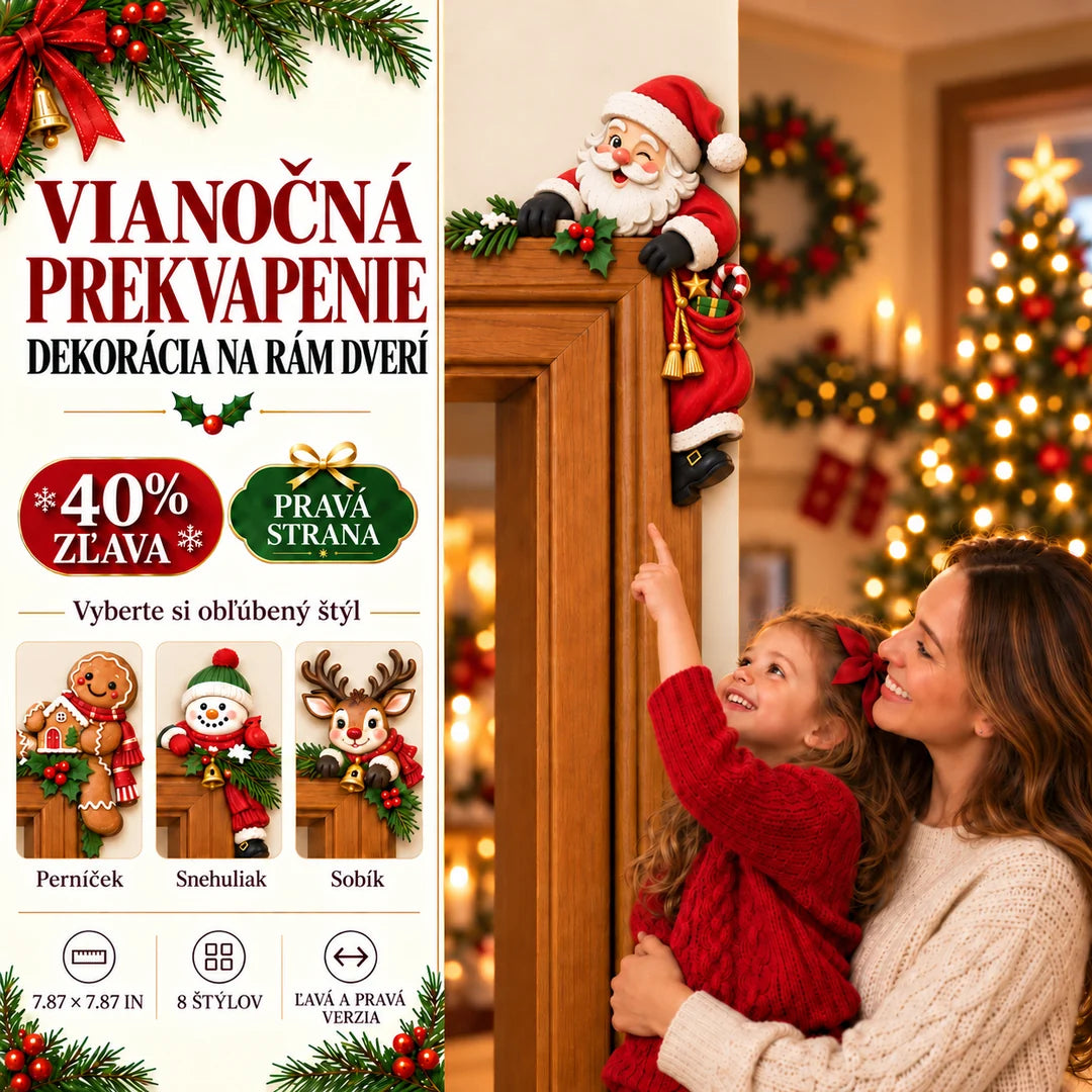 Vianočná rohová dekorácia na zárubňu🎄🎅