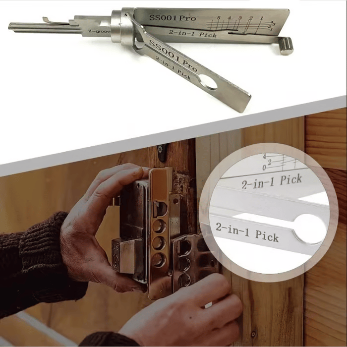 HOT SALE 60% OFF🔥Stainless Steel Master Key Locksmith Training Tool,⚒️ SS001 Pro Tool, Practical Cylinder Set