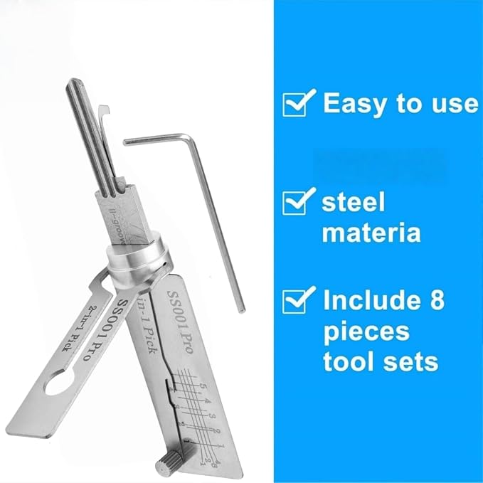 HOT SALE 60% OFF🔥Stainless Steel Master Key Locksmith Training Tool,⚒️ SS001 Pro Tool, Practical Cylinder Set