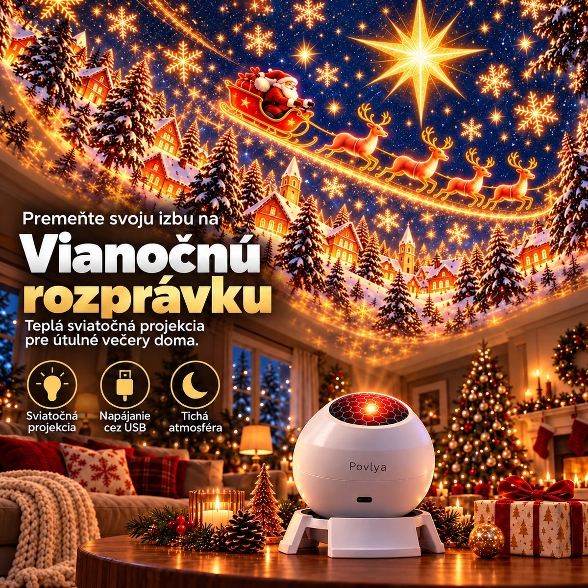 🎄 Čarovné vianočné svetlá ✨ Rozžiarte sviatočné kúzlo