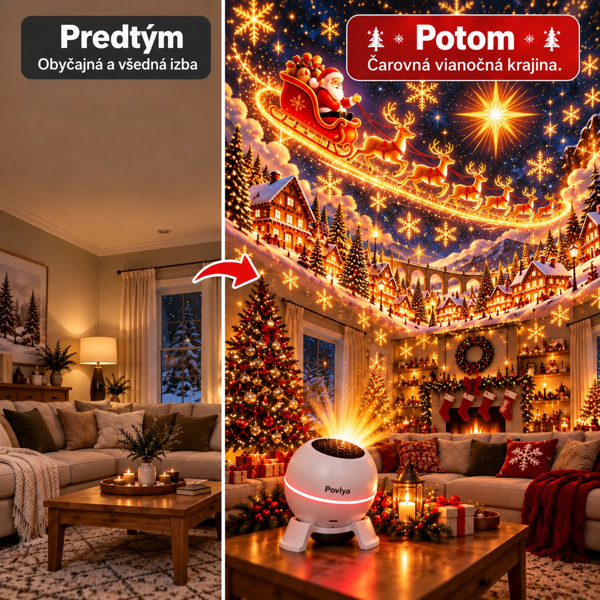 🎄 Čarovné vianočné svetlá ✨ Rozžiarte sviatočné kúzlo