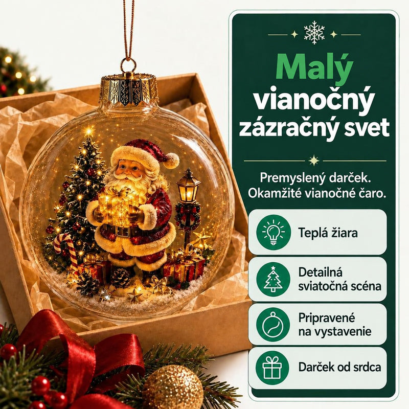 Puriejoy svietiaca vianočná diorámová ozdoba - 3