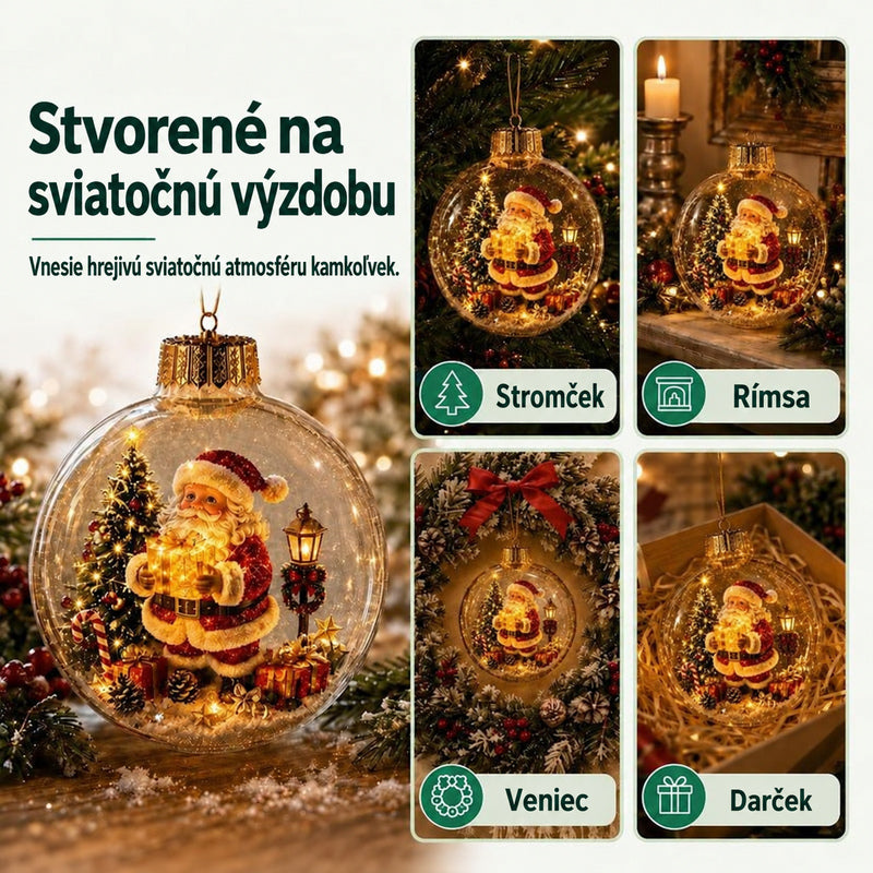 Puriejoy svietiaca vianočná diorámová ozdoba - 4