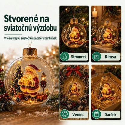 Puriejoy svietiaca vianočná diorámová ozdoba - 4