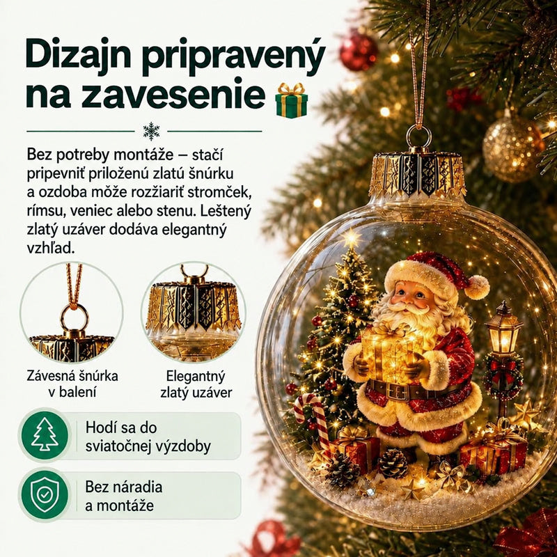 Puriejoy svietiaca vianočná diorámová ozdoba - 6
