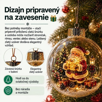 Puriejoy svietiaca vianočná diorámová ozdoba - 6