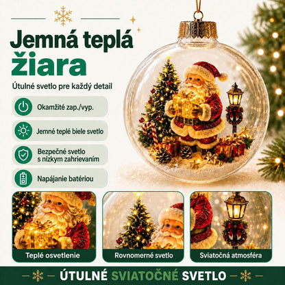 Puriejoy svietiaca vianočná diorámová ozdoba - 7