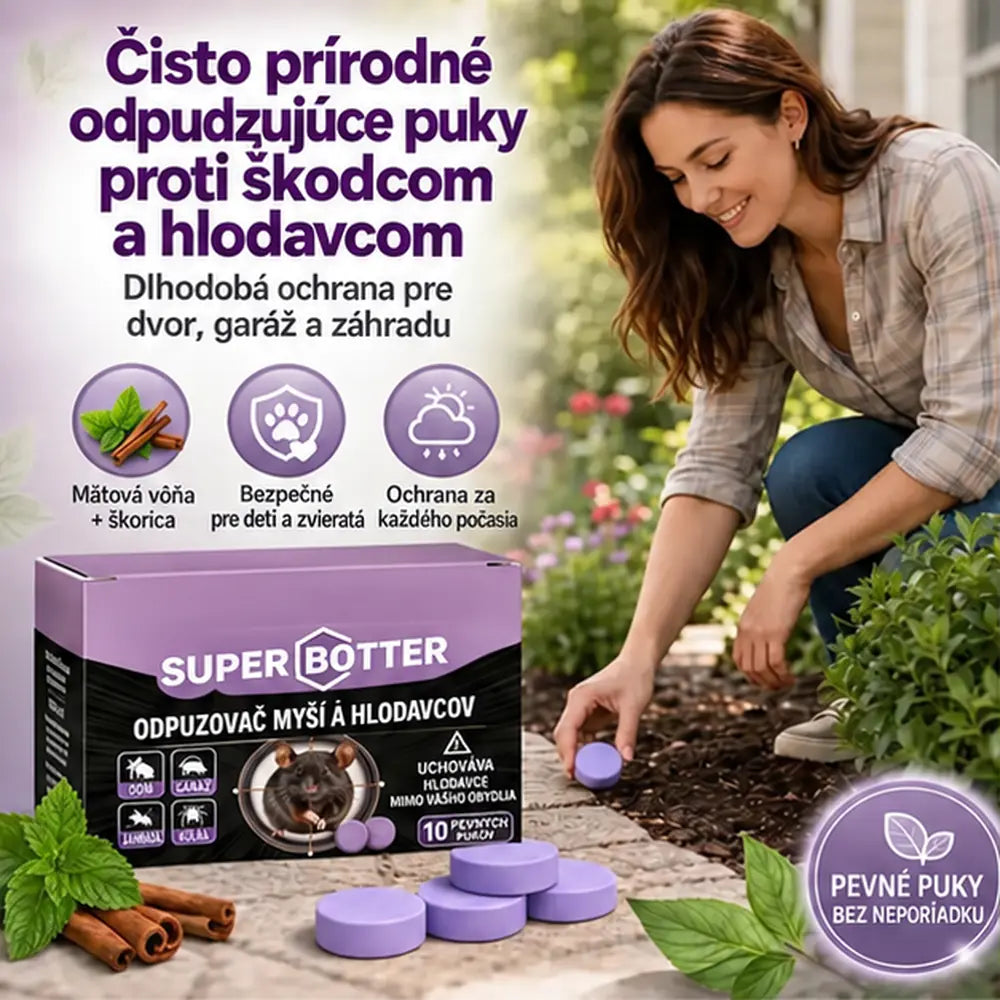 Prírodné vonné odpudzujúce puky proti škodcom – ochrana proti rôznym škodcom pre dom, garáž aj vonkajšie priestory