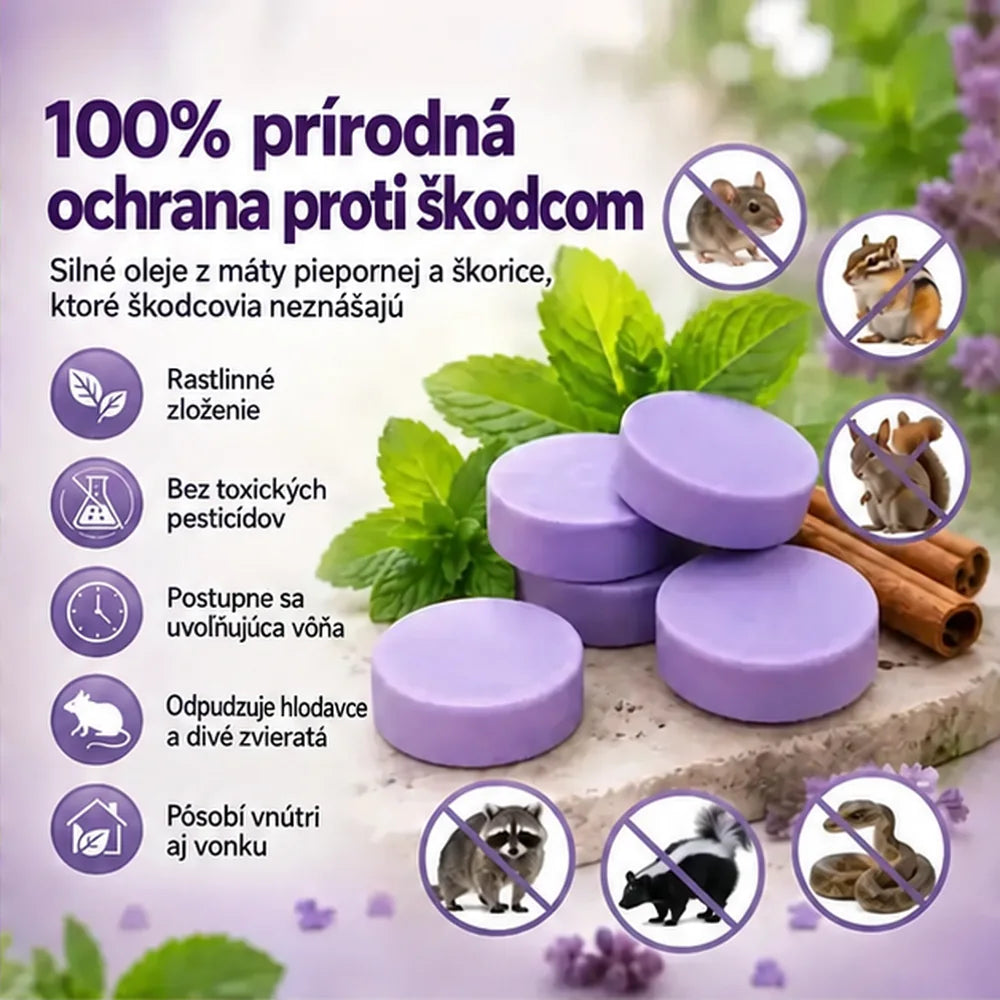 Prírodné vonné odpudzujúce puky proti škodcom – ochrana proti rôznym škodcom pre dom, garáž aj vonkajšie priestory