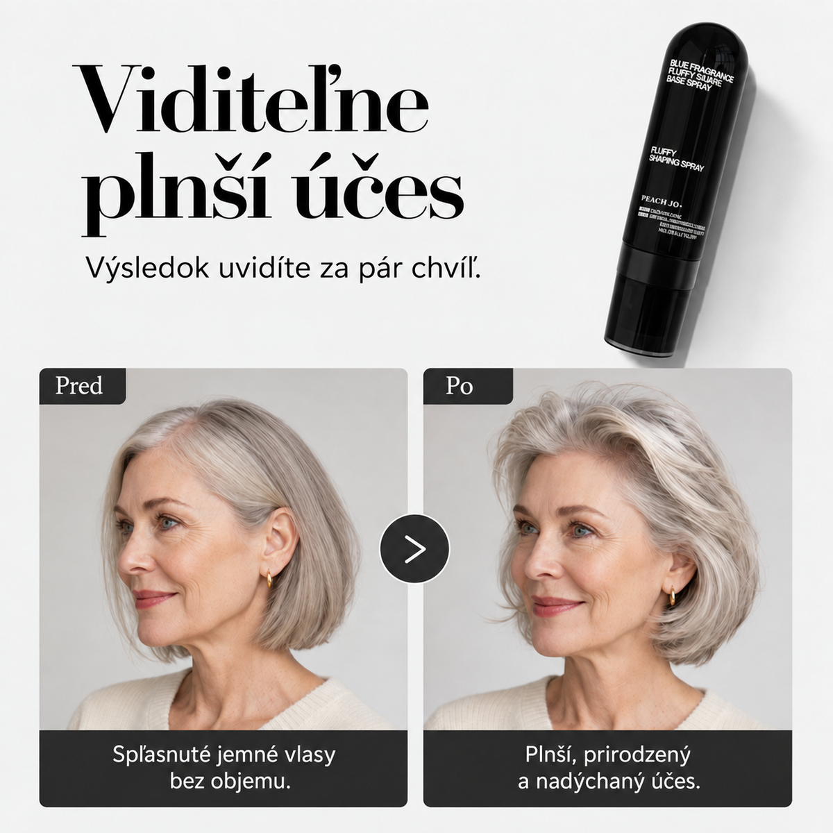 |🔥POSLEDNÝ DEŇ! Zľava 70 % - 💧Objemový stylingový sprej na vlasy s broskyňovou vôňou