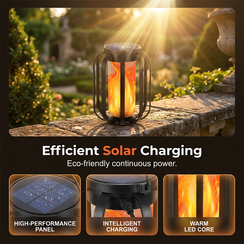 70% OFF NOW! 🔥🏮Solar Flicke ring Flame Lantern – IP65 Waterproof Auto On/Off, Realistic Warm Glow, Hanging Outdoor Solar Light for Patio Garden Pathway Decor