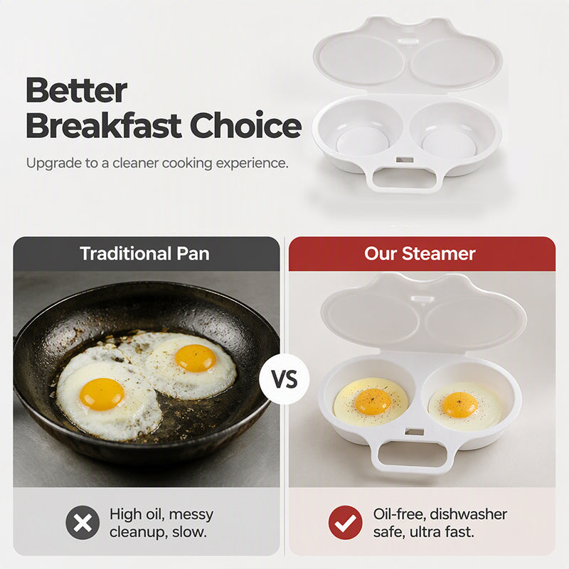 2026 New Arrivals 50% OFF🎁💥Microwave Egg Poacher with Lid & Handle