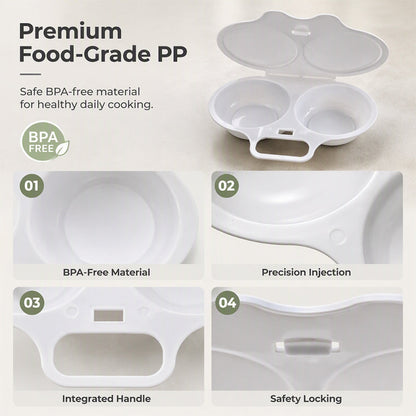 2026 New Arrivals 50% OFF🎁💥Microwave Egg Poacher with Lid & Handle