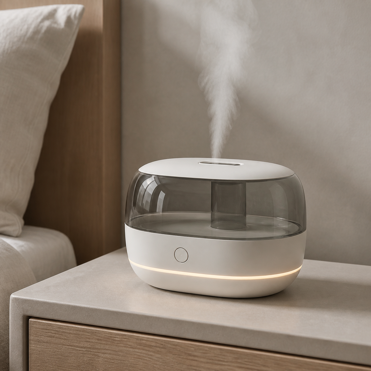 Puriejoy humidifier in a modern home setting